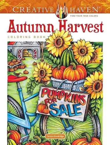 Creative Haven Autumn Harvest Coloring Book (Adult Coloring Books: Seasons)